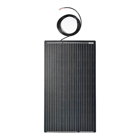 SolarGo2 100W Semi-Flexi Solar Panel Black Rear Exit