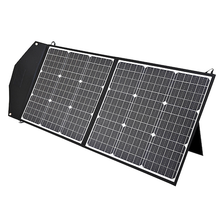 A SolarGo2 110W fold up solar panel with controller