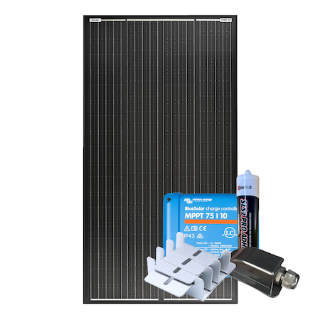 SolarGo2 160W Rigid Solar Panel Black Kit